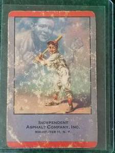 lot 16 image: Babe Ruth baseball card