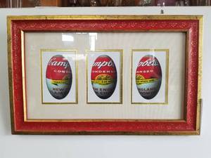 lot 26 image: Campbell Soup wall art