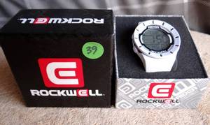 lot 39 image: Mens Rider by Rockwell - White Digital Watch New Battery