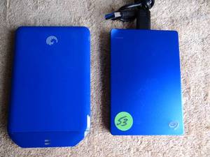 lot 53 image: Seagate Freeagent Goflex 500GB External Hard Drive & Seagate Backup Plus Portable Drive 1TB External HDD