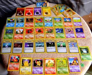 lot 85 image: 1999 POKEMON FOSSIL SET CARDS - 42 OF 62 CARD SET INCLUDING PICAHU & CHARMANDER