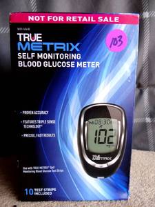 lot 103 image: TRUE Metrix GO Blood Glucose Meter Kit w 10 Test Strips
