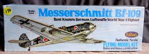 lot 170 image: Guillows Messerschmitt Bf-109 Flying Model Airplane Kit - Sealed NIB