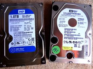 lot 191 image: WESTERN DIGITAL 1 TB HARDDRIVE & WD5000 HARDDRIVE