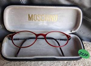 lot 204 image: WOMENS MOSCHINO DESIGNER FRAMES & HARD CASE