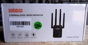 lot 236 image: MSRM US754AC 1200Mbps WiFi Repeater Dual-Band Repeater Long Range Extender - NIB