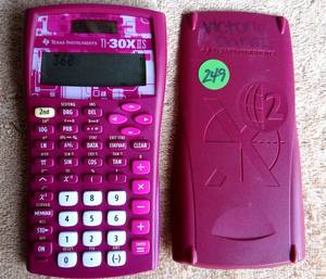 lot 249 image: Texas Instruments TI-30X IIS Hot Pink Scientific Calculator - WORKING