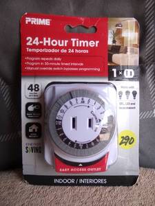 lot 290 image: Prime 24 Hour Timer Indoor Electrical PlugIn
