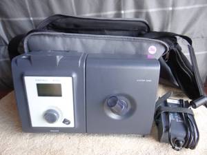 lot 326 image: Philips Respironics System One CPAP Machine - NEEDS 1 SIDE OF POWER CORD AS SHOWN ($2.00)