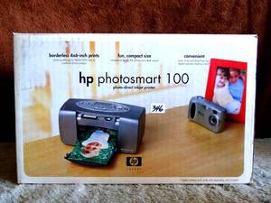 lot 346 image: HP PHOTOSMART 100 PHOTO DIRECT INKJET PRINTER wManuelpower supplysoftwareUSB