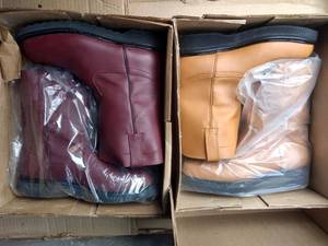 lot 56 image: Three pairs of boots (3 X Money), the colors are honey, shedron and brown , Size US 10 Mens, MX 28.5 cm