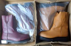 lot 89 image: Three pairs of boots (3 x money), the colors are honey, brown, and shedron, Size MX 26cm, US 7.5 Mens