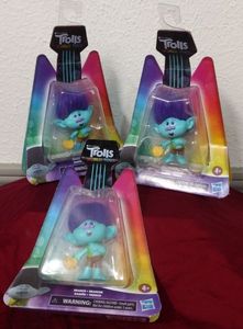 lot 159 image: 3 NIB Trolls World Tour Branch Approximately 3  with hair, (3 x Money)