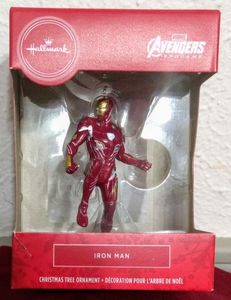 lot 164 image: Hallmark Marvel Avengers Iron Man Christmas Ornament or Rear View Mirror Accessory NIB