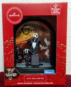 lot 166 image: Hallmark Tim Burtons The Nightmare Before Christmas Jack Skellington Christmas Ornament or Rear View Mirror Accessory NIB