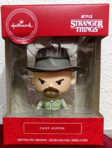 lot 167 image: Hallmark NetFlix Stranger Things Chief Hopper Christmas Ornament or Rear View Mirror Accessory NIB