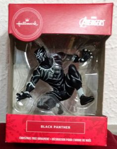 lot 169 image: Hallmark Marvels Avengers Black Panther Christmas Ornament or Rear View Mirror Accessory NIB