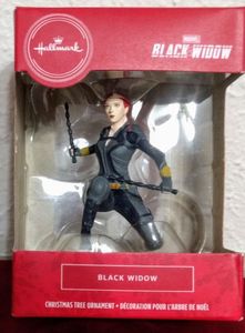 lot 170 image: Hallmark Marvels Black Widow Christmas Ornament or Rear View Mirror Accessory NIB