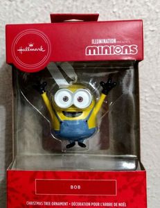 lot 179 image: Hallmark Illumination Mininons Bob Christmas Ornament or Rear View Mirror Accessory NIB