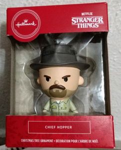 lot 186 image: Hallmark NetFlix Stranger Things Chief Hopper Christmas Ornament or Rear View Mirror Accessory NIB