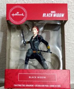 lot 187 image: Hallmark Marvels Black Widow Christmas Ornament or Rear View Mirror Accessory NIB