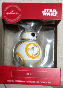 lot 188 image: Hallmark Star Wars BB-8 Christmas Ornament or Rear View Mirror Accessory NIB