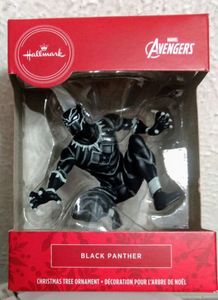 lot 190 image: Hallmark Marvels Avengers Black Panther Christmas Ornament or Rear View Mirror Accessory NIB