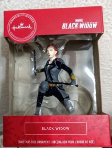 lot 192 image: Hallmark Marvels Black Widow Christmas Ornament or Rear View Mirror Accessory NIB