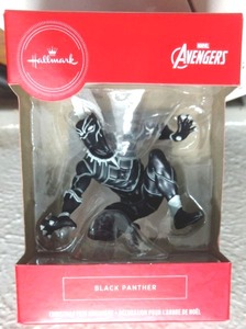 lot 193 image: Hallmark Marvels Avengers Black Panther Christmas Ornament or Rear View Mirror Accessory NIB