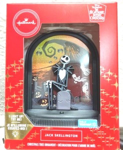 lot 194 image: Hallmark Tim Burtons The Nightmare Before Christmas Jack Skellington Christmas Ornament or Rear View Mirror Accessory NIB
