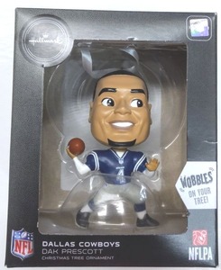 lot 195 image: Hallmark Dallas Cowboys Dak Prescott  Christmas Ornament or Rear View Mirror Accessory NIB