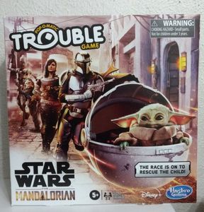 lot 205 image: NIB Pop-O-Matic Trouble Board Game Star Wars Mandalorian