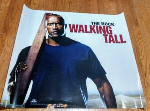 lot 229 image: Movie poster printed on plastic film, 45.5 L x 40.5 Tall, The Rock Walking Tall