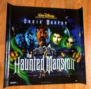 lot 233 image: Movie poster printed on plastic film, 45.5 L x 40.5 Tall, The Haunted Mansion