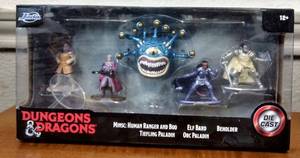 lot 242 image: Dungeons & Dragons Die Cast 5 Figurines - Ranger  Paladin  Boo  Bard  Beholder NIB