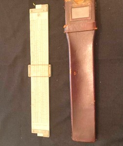lot 48 image: POST Bamboo Slide Rule wcase