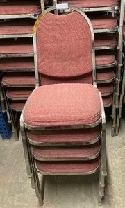 lot 67 image: 4 stacking chromecushion chairs one money