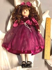 lot 81 image: Large Doll with Stand