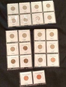 lot 134 image: 20 Wheat Pennies2 Brilliant Uncirculated Wheat Pennies