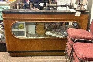 lot 166 image: Art Deco CounterFrom the Bon Ton in Forreston71 x 43 x 24,Counter Only - not contents.