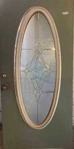 lot 150 image: RH Swing exterior door with glass insertglass will shift until secured