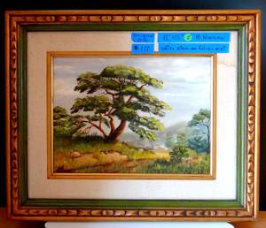 lot 5 image: LOVELY ORIGINAL OIL PAINTING BY TEXAS ARTIST M WINSLOW - 1973 - MEASURES 12 X 16 MATTED & FRAMED