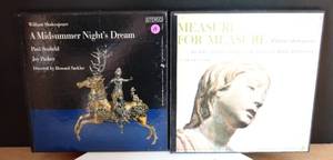 lot 19 image: William Shakespeare Measure for Measure 3 LP Box Set & A Midsummer Nights Dream Box Set (x2)