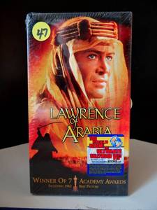 lot 47 image: VINTAGE VHS SEALED - ACADEMY AWARD WINNING LAWRENCE OF ARABIA
