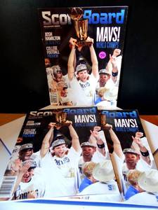 lot 70 image: LOT OF 3 - DFW SCOREBOARD MAGAZINE - FEATURING THE 2011 DALLAS MAVERICKS WORLD CHAMPS