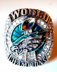 lot 104 image: 2017 PHILADELPHIA EAGLES REPLICA SUPER BOWL RING - NICK FOLES MVP EDITION