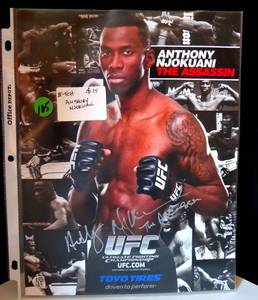 lot 105 image: AUTHENTIC AUTOGRAPH - ANTHONY THE ASSASSIN NJOKUANI HAND SIGNED 8 X 10 PHOTO