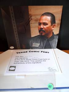 lot 111 image: AUTHENTIC AUTOGRAPH - EMILIO RIVERA SONS OF ANARCHY HAND SIGNED 8 X 10 PHOTO WCOA