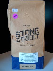 lot 118 image: STONE STREET RAINFOREST ESPRESSO MEDIUM ROAST COFFEE - ONE KILO