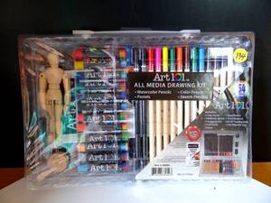 lot 134 image: ART 101 - 54 PIECE ART KIT - NIP